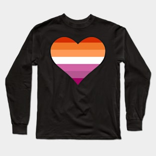 Lesbian Flag Heart Long Sleeve T-Shirt